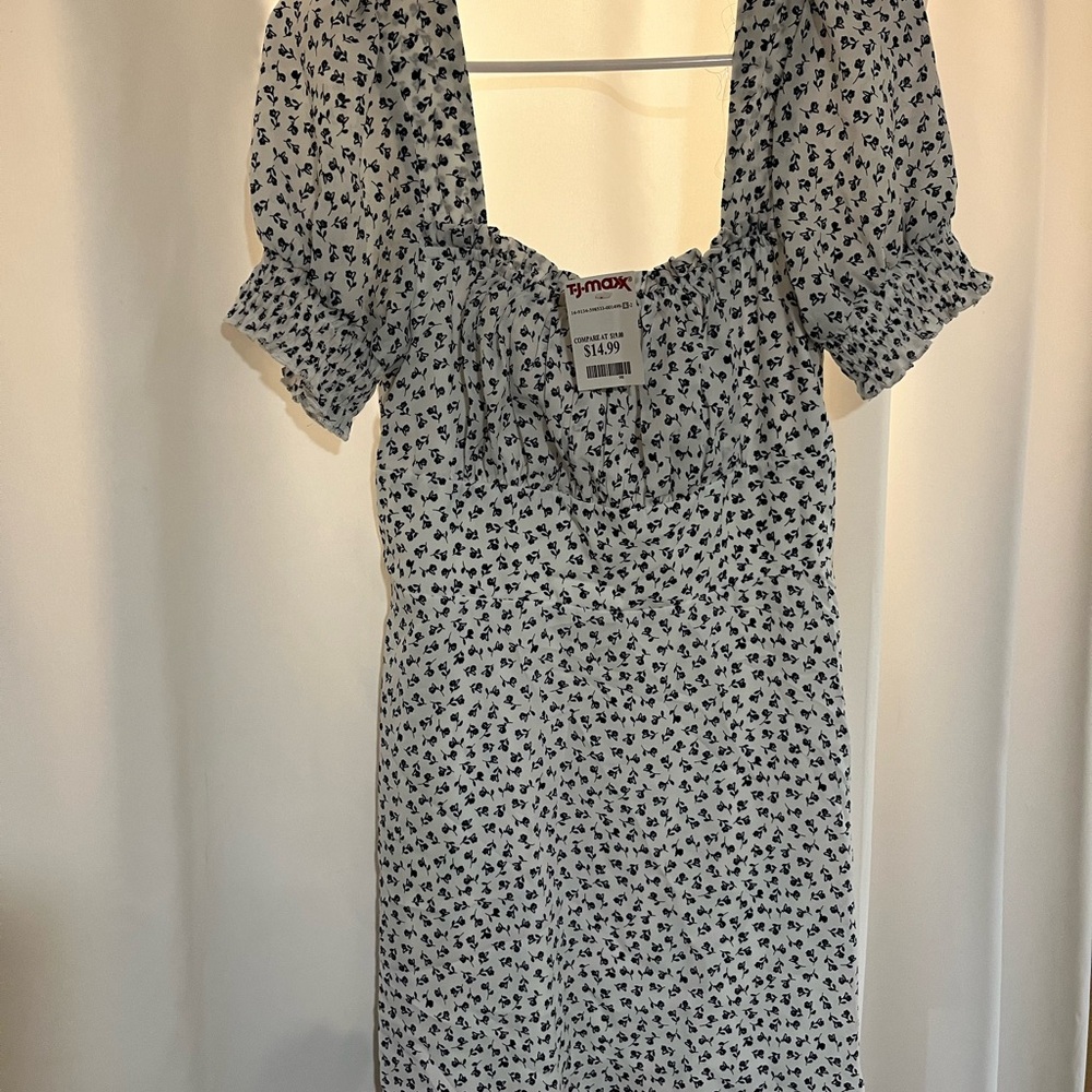 Trixxi Black and White Floral Dress